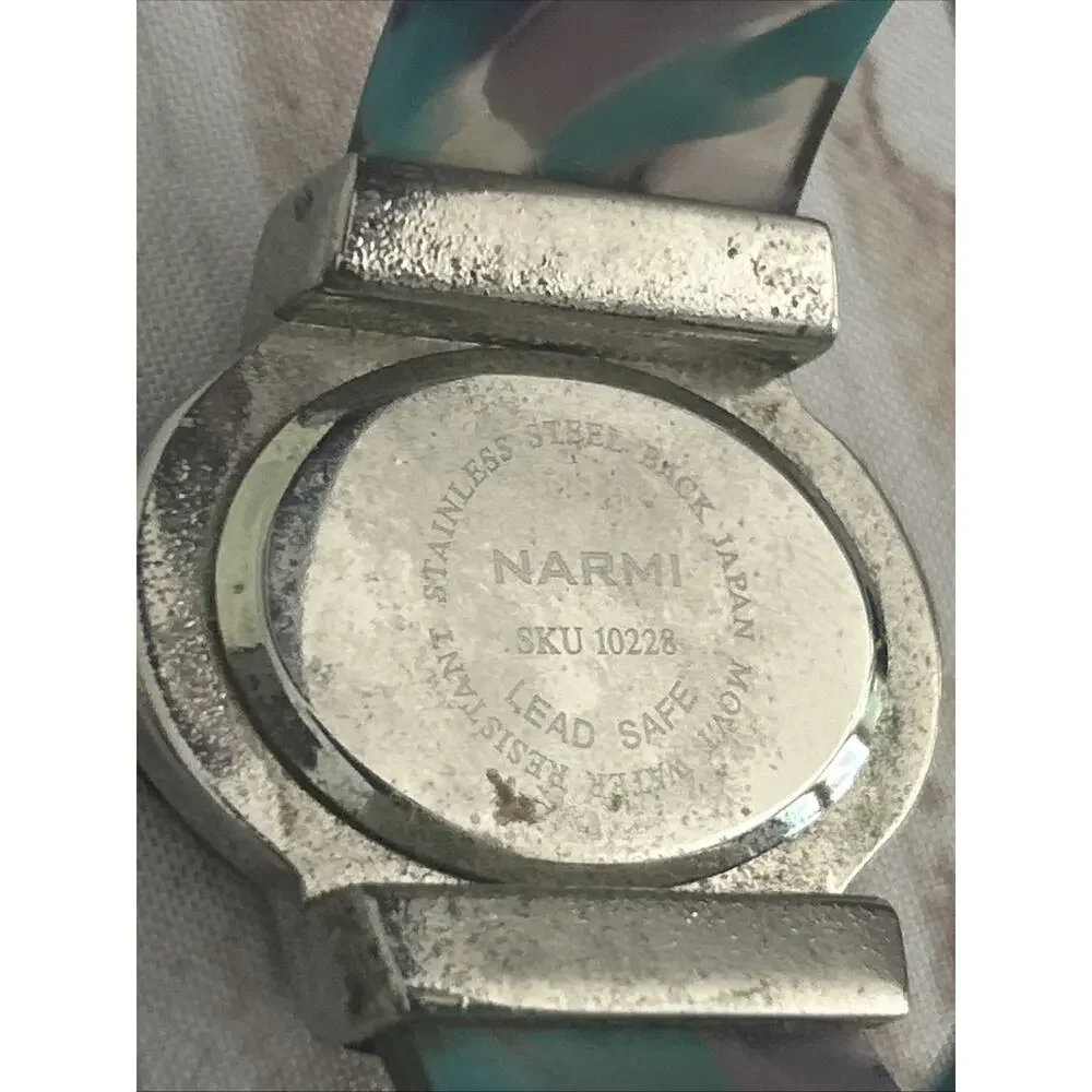 Narmi Multicolored Bezel And Band Women’s Cuff Watch